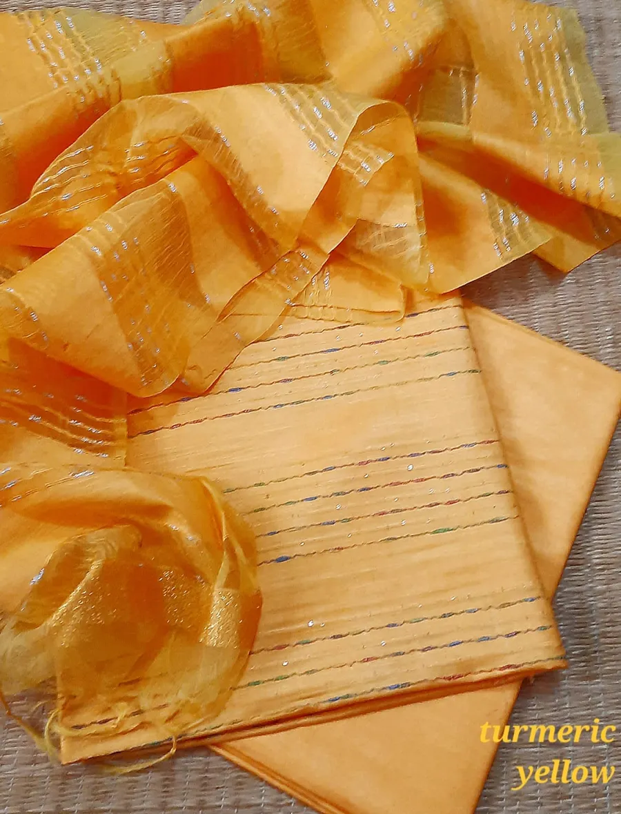 HANDLOOM COTTON SUITS WITH FANCY WEAVING